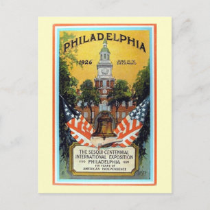 Philadelphia Exposition 1926 Vintag Postkarte