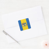 Philadelphia-Flagge Quadratischer Aufkleber (Umschlag)