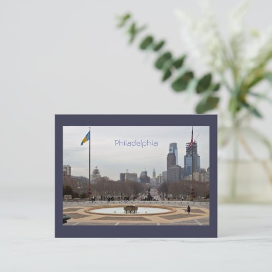 Philadelphia-Foto Postkarte (Stehend Vorderseite)