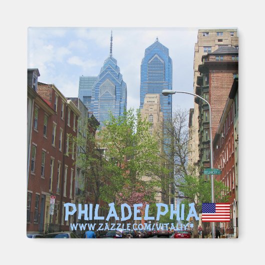 Philadelphia Fotografie Magnetdesign Magnet (Vorne)