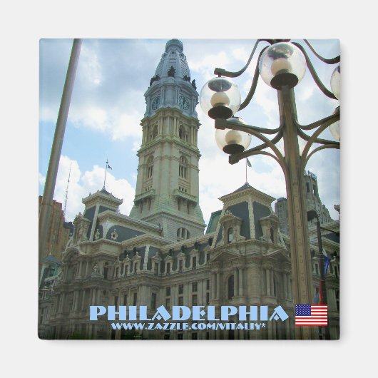 Philadelphia Fotografie Magnetdesign Magnet (Vorne)