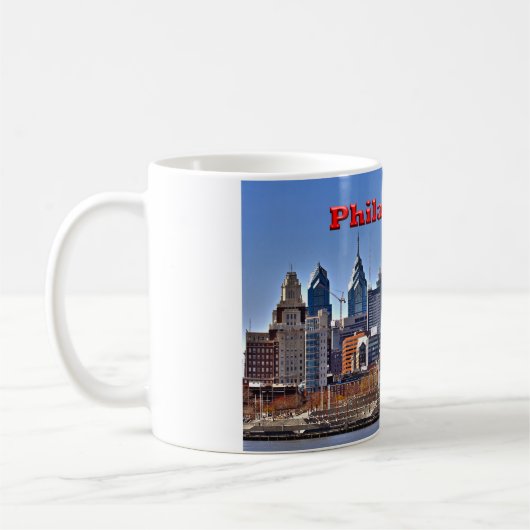 Philadelphia "HDR" Skyline-Tasse Kaffeetasse (Links)