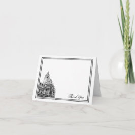 Philadelphia Hochzeit in Urlaubsort Vielen Dank Dankeskarte