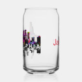 Philadelphia in Graffiti mit Monogramm Dosenglas (Links)