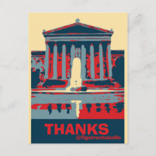 Philadelphia in Rot und Blau, Postkarte