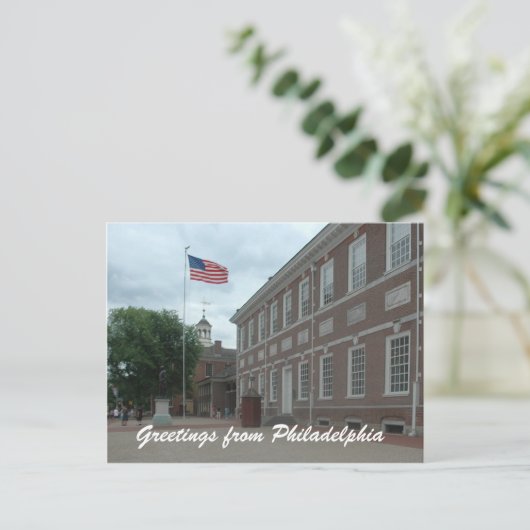 Philadelphia Independence Hall Postkarte (Stehend Vorderseite)