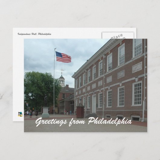 Philadelphia Independence Hall Postkarte (Vorne/Hinten)