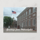 Philadelphia Independence Hall Postkarte (Vorderseite)