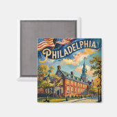 Philadelphia Independence Hall Van Gogh Gemälde Magnet (Vorderseite/Rückseite)