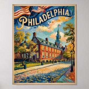 Philadelphia Independence Hall Van Gogh Gemälde Poster