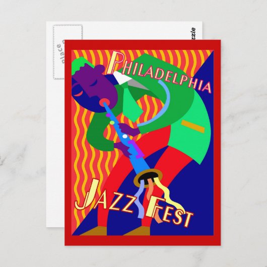 Philadelphia Jazz Fest Postkarte (Vorne/Hinten)