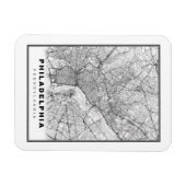 Philadelphia-Karte Magnet (Horizontal)
