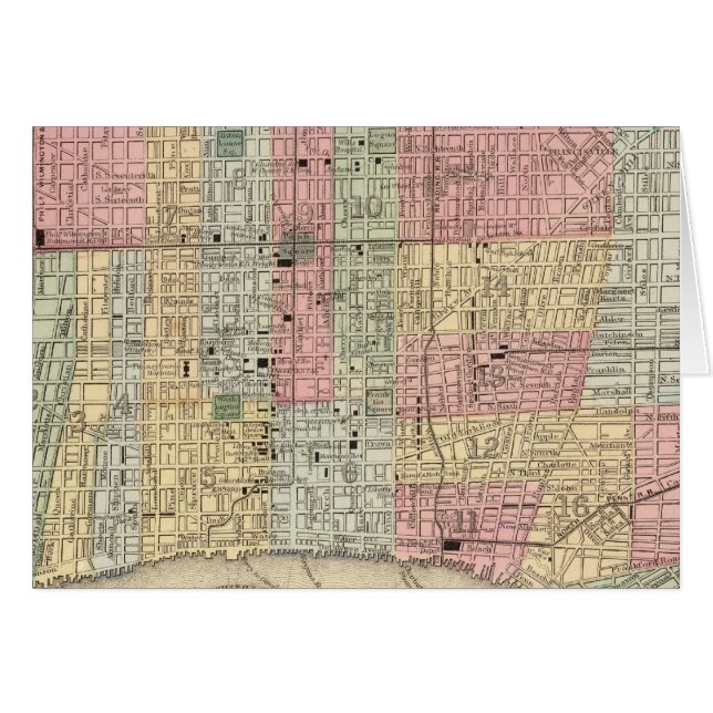 Philadelphia Karte von Mitchell (Vorderseite (Horizontal))