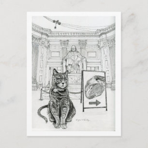 Philadelphia-Katze in der Nähe des Franklin-Denkma Postkarte