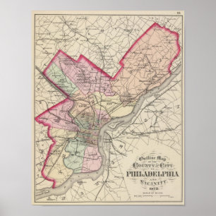 Philadelphia Landkreis, Stadt Poster