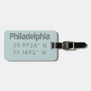 Philadelphia Länge Breite Gepäckanhänger
