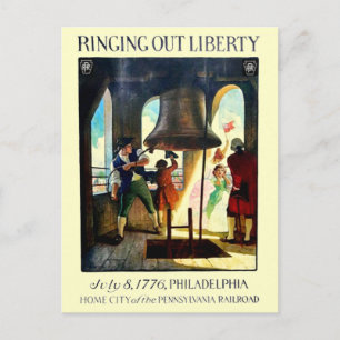 Philadelphia Liberty auf der Pennsylvania Bahn Postkarte