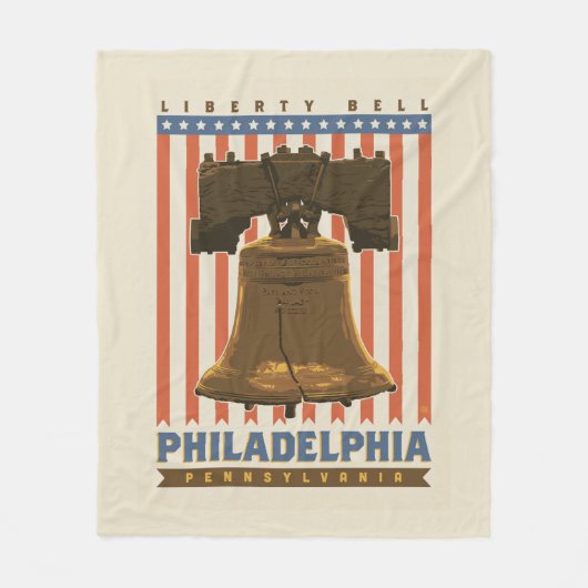 Philadelphia | Liberty Bell Fleecedecke (Vorderseite)