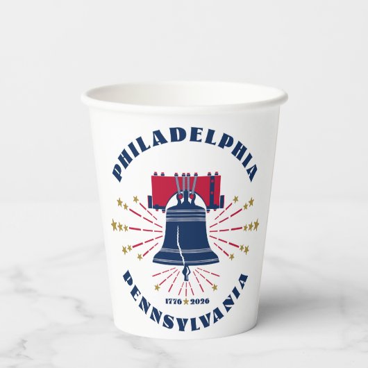 Philadelphia Liberty Bell Patriotic Paper Cup Pappbecher (Rückseite)