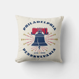Philadelphia Liberty Bell Patriotic Throw Pillow Kissen