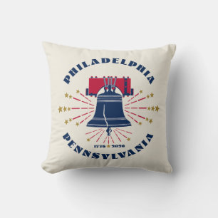 Philadelphia Liberty Bell Patriotic Throw Pillow Kissen