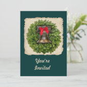 Philadelphia Liberty Bell Wreath Einladung (Stehend Vorderseite)