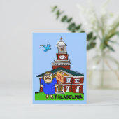 Philadelphia LIEBE Cartoon Postkarte (Stehend Vorderseite)