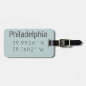 Philadelphia Longitude Latitude Gepäck Tag Gepäckanhänger (Vorderseite horizontal)