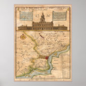 Philadelphia Map 1750 Replik Poster (Vorne)