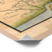 Philadelphia Map 1750 Replik Poster (Ecke)