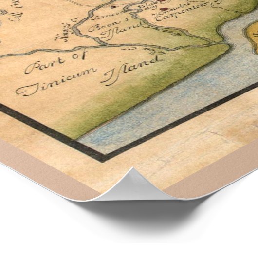 Philadelphia Map 1750 Replik Poster (Ecke)