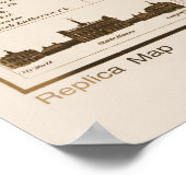 Philadelphia Map 1875, Replica Poster (Ecke)