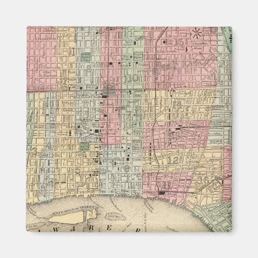 Philadelphia Map von Mitchell Magnet (Vorne)