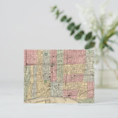 Philadelphia Map von Mitchell Postkarte (Stehend Vorderseite)