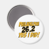 Philadelphia Marathon Magnet (Vorderseite/Rückseite)