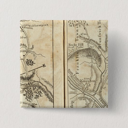 Philadelphia - New York Road Map 2 Button (Vorderseite)