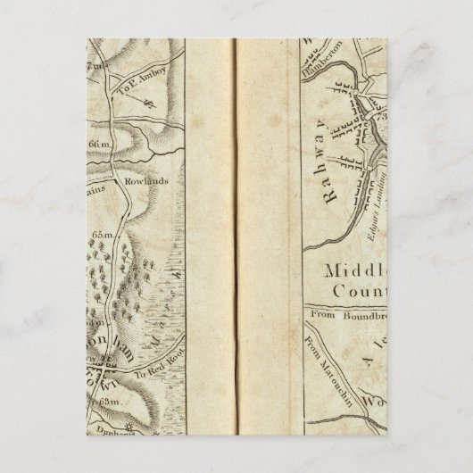 Philadelphia - New York Road Map 3 Postkarte (Vorderseite)