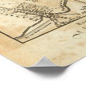 Philadelphia - New York Road Map Poster (Ecke)