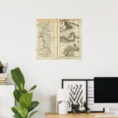 Philadelphia - New York Road Map Poster (Heimbüro)
