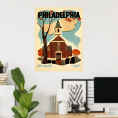 Philadelphia Old Swedes Church - WPA Poster (Heimbüro)