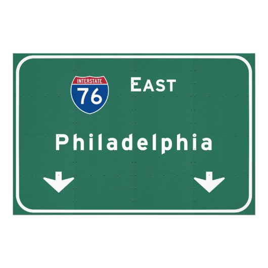 Philadelphia pa Interstate Highway Freeway Road: Fotodruck (Vorne)