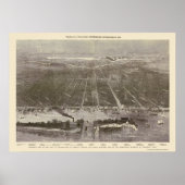 Philadelphia, PA Panorama Karte - 1876 Poster (Vorne)