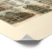 Philadelphia, PA Panorama Karte - 1886 Poster (Ecke)