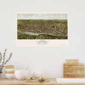Philadelphia, PA Panoramic Map - 1907 Poster (Küche)