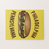 Philadelphia PA Pennsylvania Philly Cheese Steak Puzzle (Horizontal)