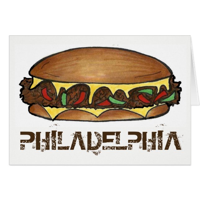 Philadelphia PA Philly Cheese Steak Sandwich Food (Vorderseite (Horizontal))