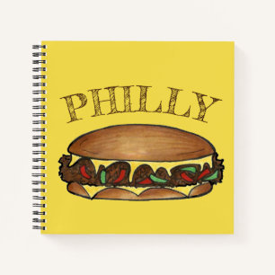 Philadelphia PA Philly Cheesesteak Steak Sandwich Notizblock
