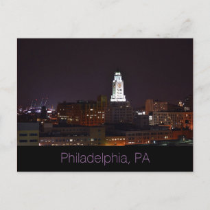 Philadelphia, PA Post Card Vollmond Postkarte