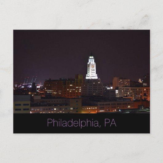 Philadelphia, PA Post Card Vollmond Postkarte (Vorderseite)
