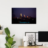 Philadelphia, PA-Skyline-Plakat Poster (Heimbüro)